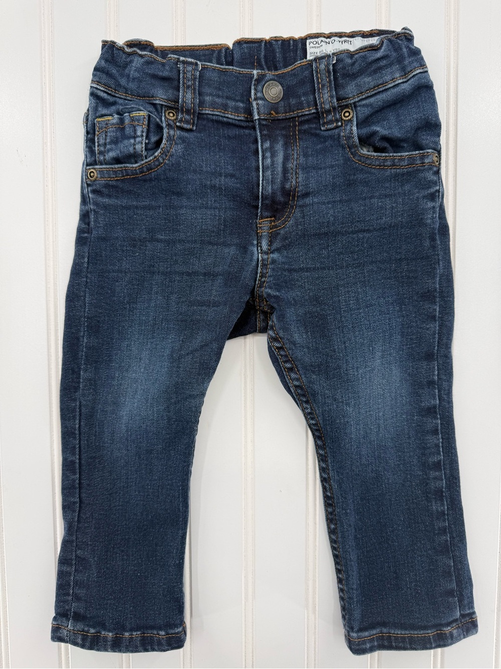 POLARN O. PYRET SWEDEN ROBIN DARK WASH JEANS TODDLER SIZE 1 - 1.5 YEARS